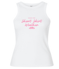 Made for Short Skirt Weather White Tank